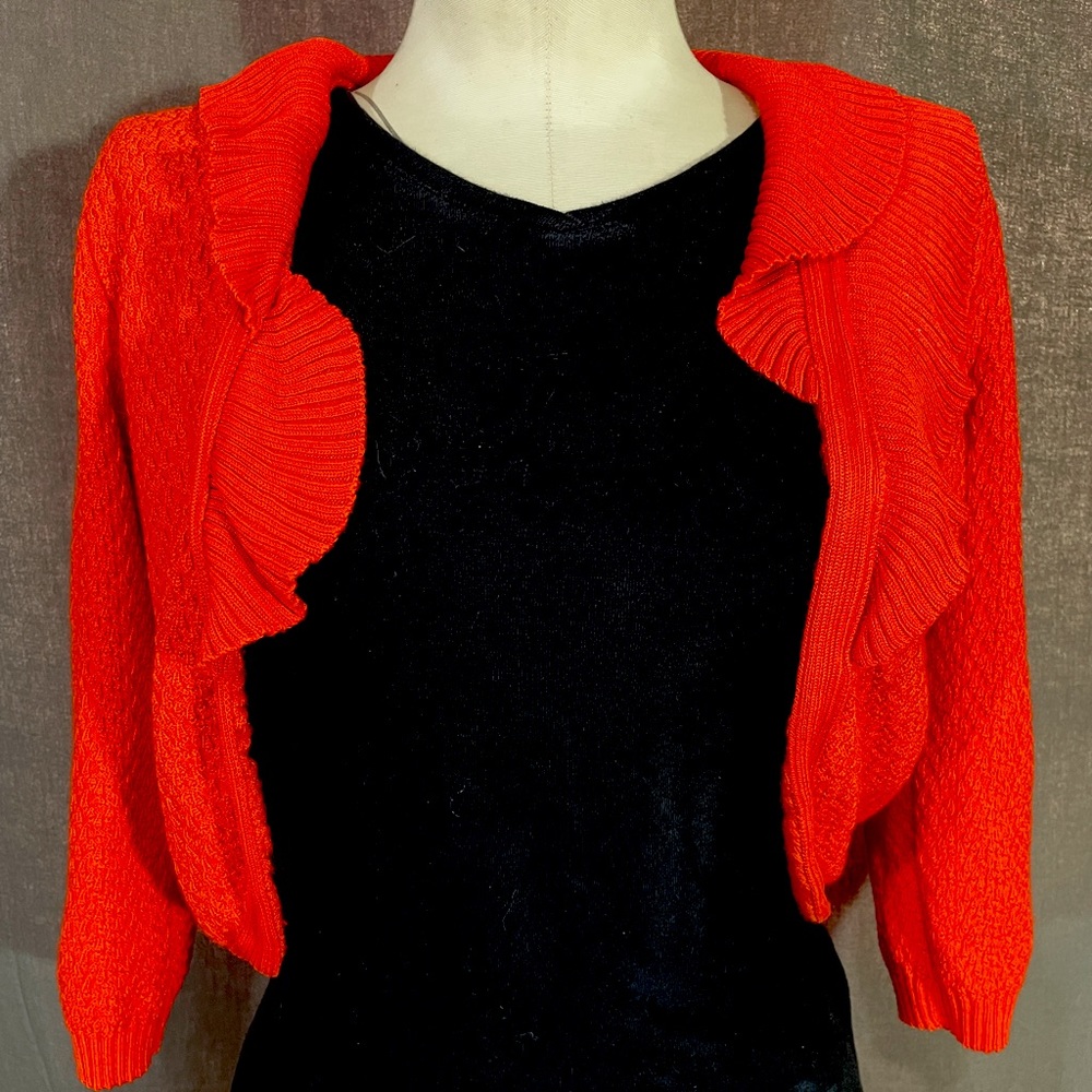 Carolina Herrera Red Cardigan Sweater